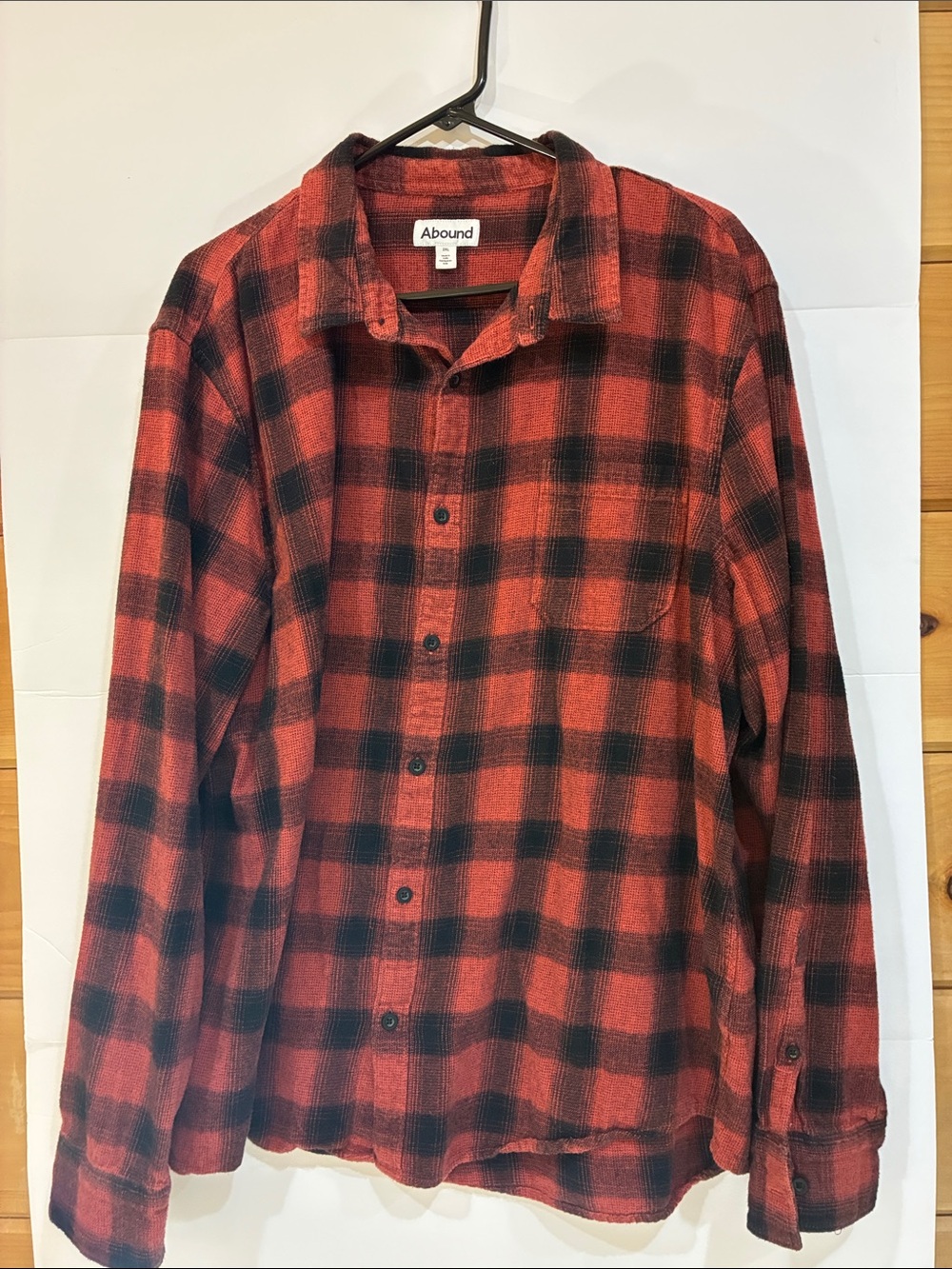 Abound Red & Black Plaid Men's Button-Up Shirt